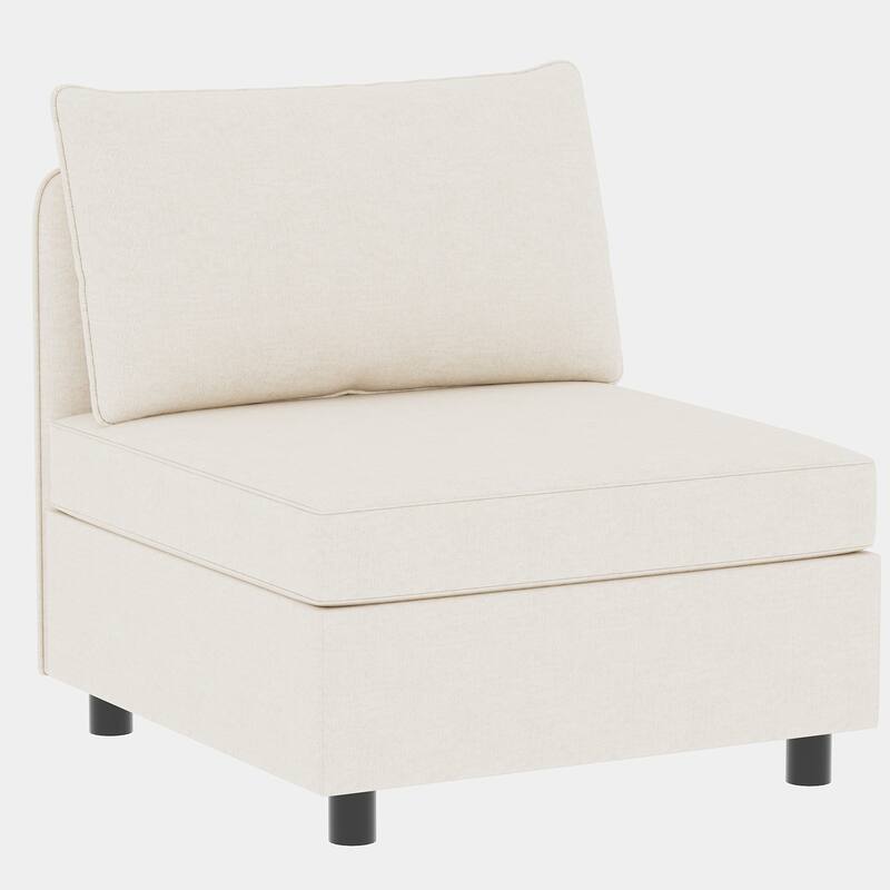 129'' Convertible 8-Seat Modular Sectional Sofa with Storage Ottoman and Comfortable Sleeper Options