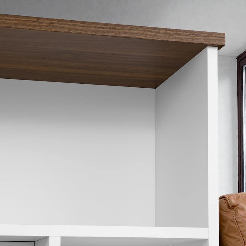 95.5" Wall Unit Entertainment Center with Electric Fireplace, Bookshelves, TV Stand for TVs up to 80"