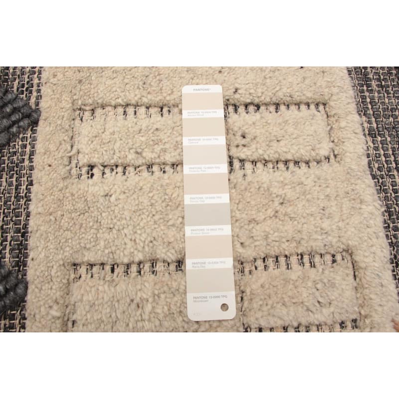 ECARPETGALLERY Braid weave Sienna Cream Wool Rug - 4'11 x 8'0