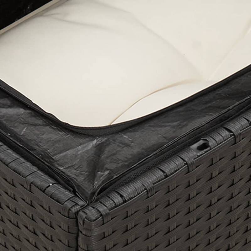 vidaXL Garden Sofa Set Black, Cream - 24.4 x 24.4 x 27.2