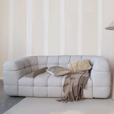 Mélange Tufted Curved Sofa