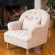 preview thumbnail 9 of 19, Anastasia Tufted Armchair by Christopher Knight Home Beige
