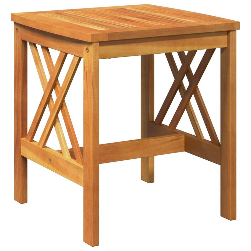 vidaXL Patio Furniture Set Patio Table and Chairs Dining Set Solid Acacia Wood - 23.2 x 26.4 x 32.7 in