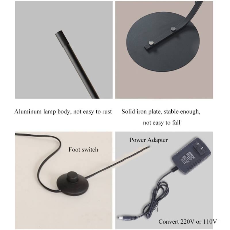 Modern Led Floor Lamp 62.99-Inch Arched Energy-Saving Lamp with Foot Switch