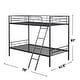 preview thumbnail 3 of 13, Metal Twin over Twin Bunk Bed with Angled Ladder