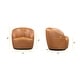 preview thumbnail 9 of 7, Poly and Bark Alma Swivel Chair - Genuine Italian Leather