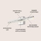 preview thumbnail 47 of 62, JONATHAN Y Baxter 22" 1-Light Modern Contemporary 360-Degree Rotatable Iron/Seeded Acrylic Integrated LED Vanity Light