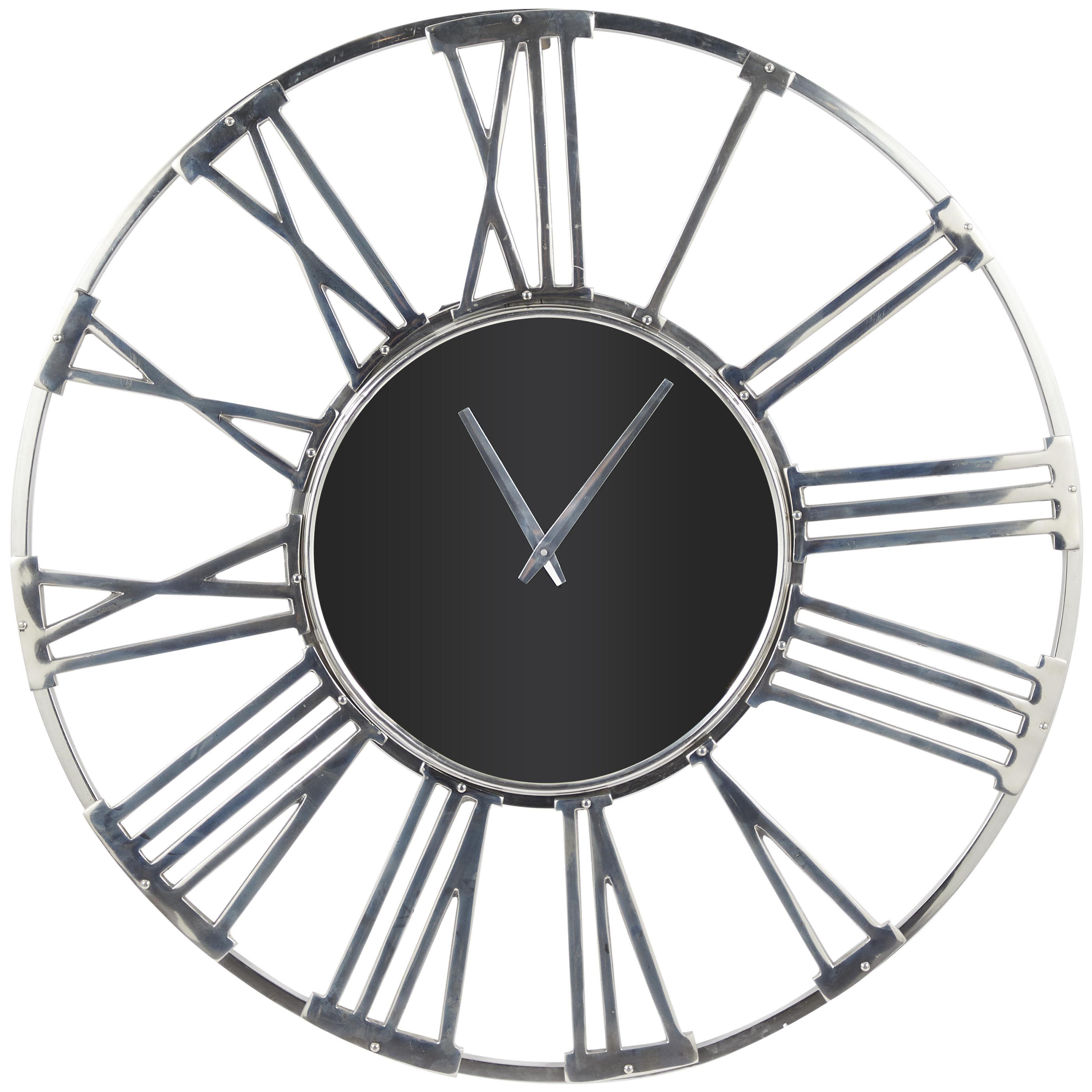 Aluminum Metal Geometric Open Frame Decorative Wall Clock with
