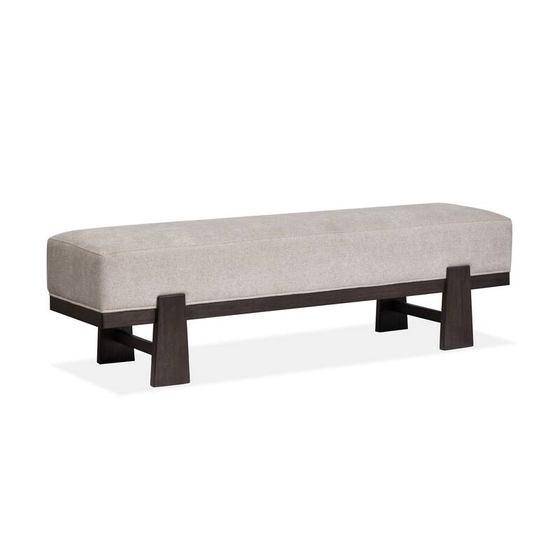 Magnussen Home Tauren Coffee Bean Bench - 64''W x 16.5''D x 19''H - 64''W x 16.5''D x 19''H - Coffee Bean