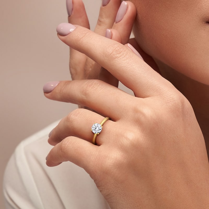 1ct TDW Lab-Grown Diamond Solitaire Ring 14k Yellow Gold
