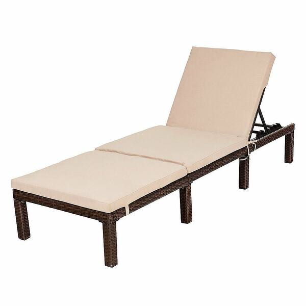 Shop Gymax Adjustable Chaise Lounge Chair 4 Position Patio Outdoor