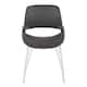 Option Grey Faux Leather/Chrome Metal