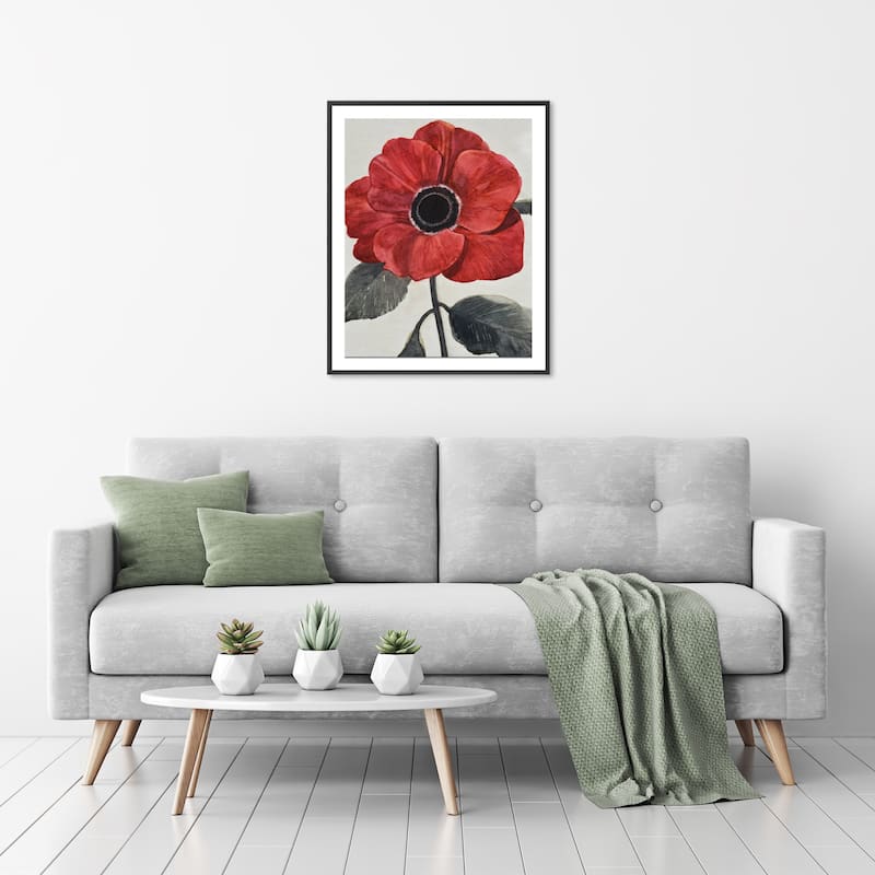Graceful Poppy I Framed Print Wall Art by Norman Wyatt Jr.