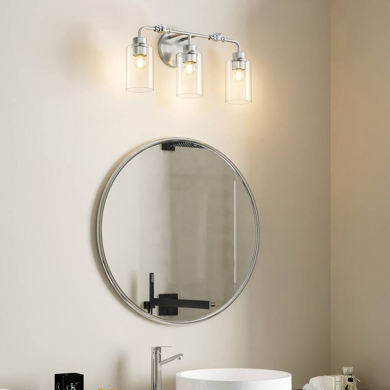 3-Light Vanity Light with Adjustable Pivot Joint - 21.5'' W × 6.1'' D × 9.8'' H