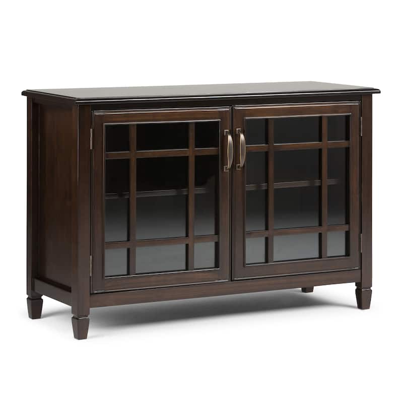 WYNDENHALL Hampshire SOLID WOOD 46 inch Wide Traditional Low Storage Cabinet - 46"w x 17"d x 31" h