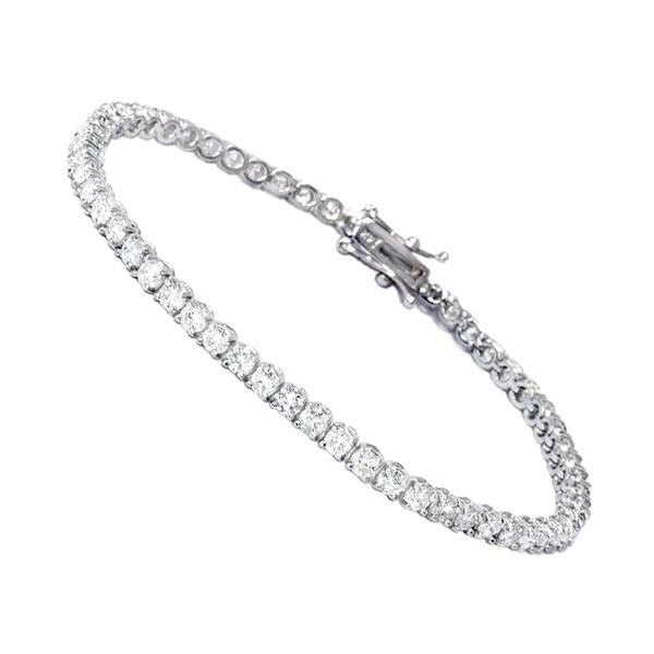 black and white diamond bangle 1/4ctw in 14k white gold over sterling silver