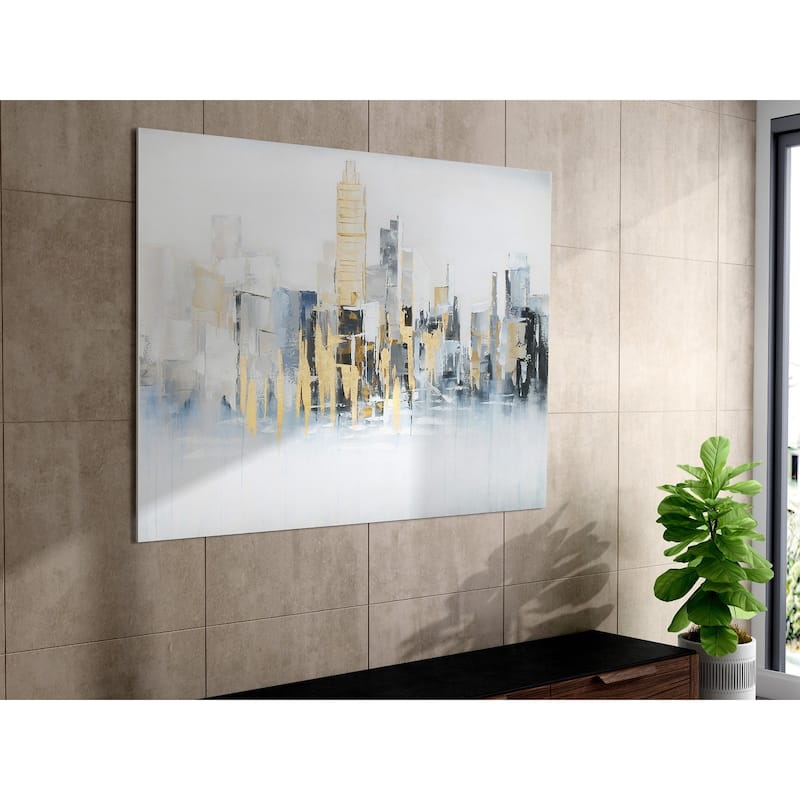 "Concrete Jungle" Hand Painted Cityscape Wall Art