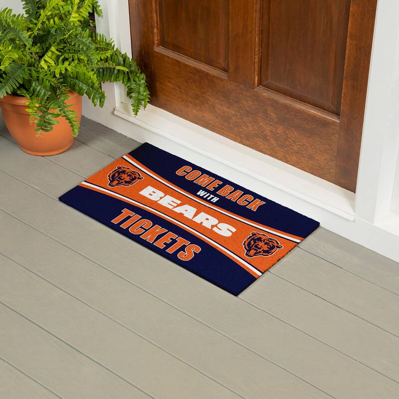 Chicago Bears 28 in. x 16 in. PVC "Come Back With Tickets" Trapper Door Mat