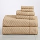 preview thumbnail 23 of 197, Linery & Co. Cotton Diamond Waffle Texture Bath Towels 6 Piece Set W/ Bath Sheets - Oatmeal