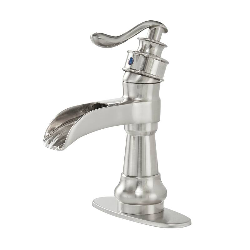 Nickel Widespread Single Handle Bathroom Sink Faucets