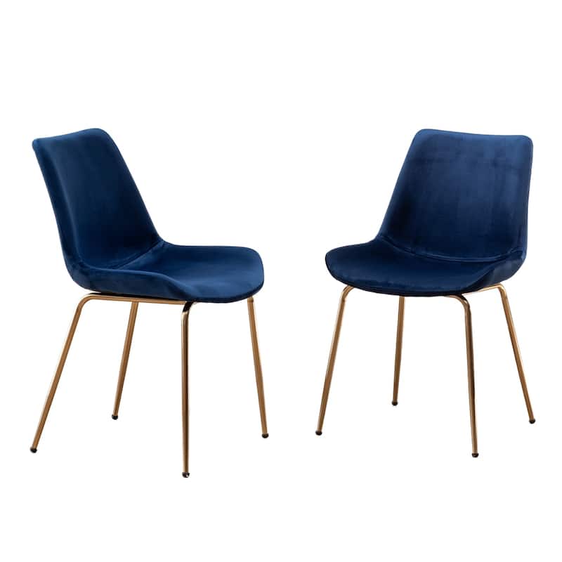 Modern Velvet Dining Chair (Set of 2) - Blue