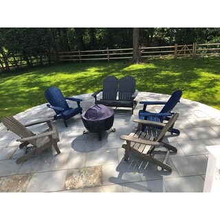 Malibu Outdoor Wood Adirondack Loveseat by Christopher Knight Home