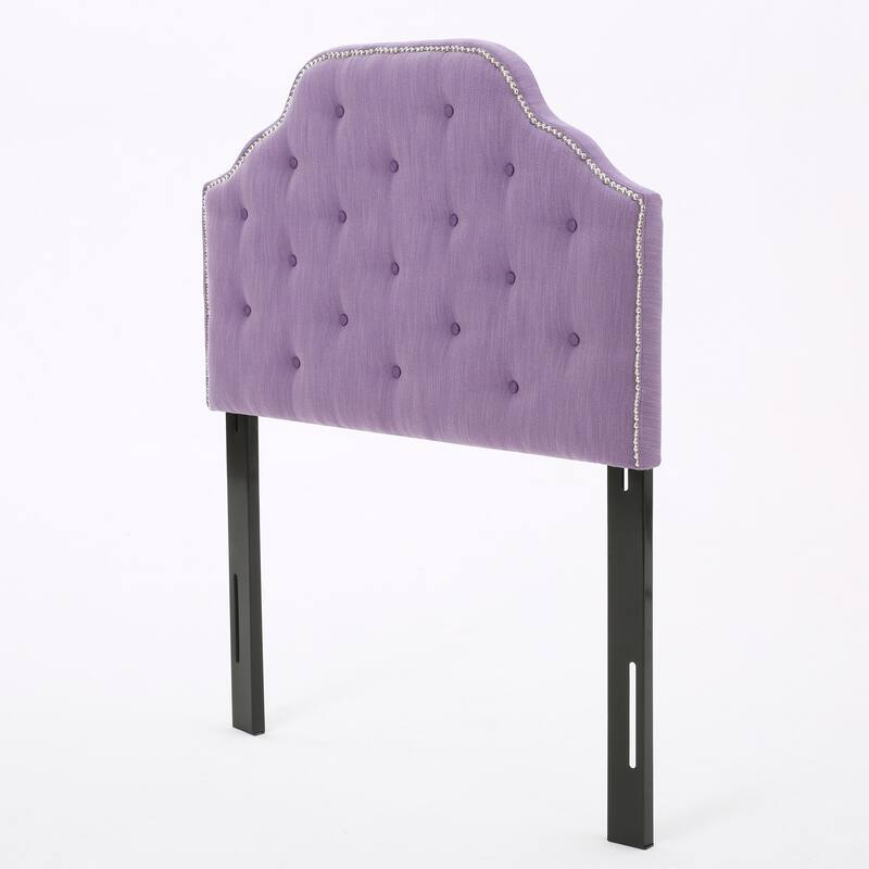 Tufted Upholstered Headboard Twin Size, Solid Wood Head Board with Durable Metal Legs