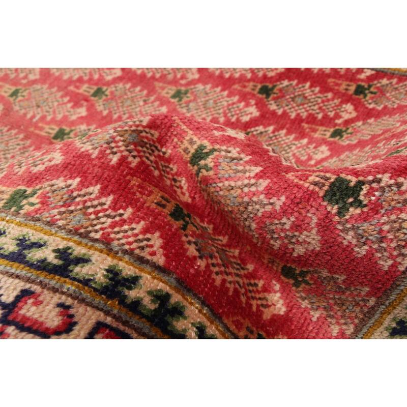ECARPETGALLERY Hand-knotted Antalya Vintage Red Wool Rug - 2'9 x 12'6