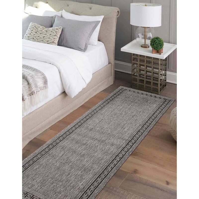 ECARPETGALLERY Machine Woven Versach Grey Area Rug
