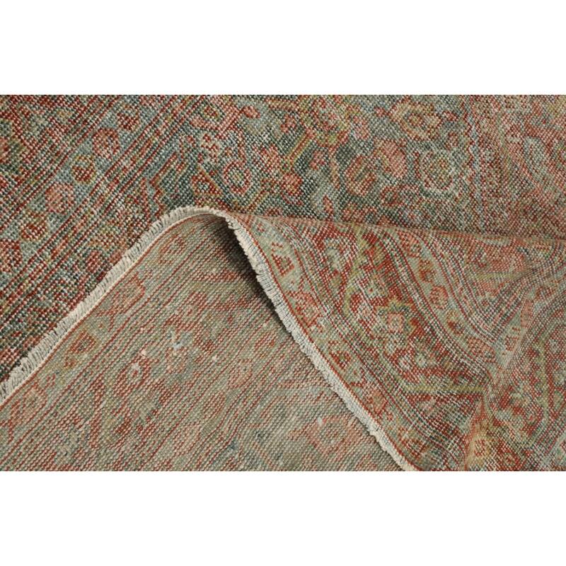 Hand Knotted Oriental 100% Wool Carpet Traditional Medallion Navy Blue & Blues Mahal Area Rug - 6' 10'' X 4' 4''