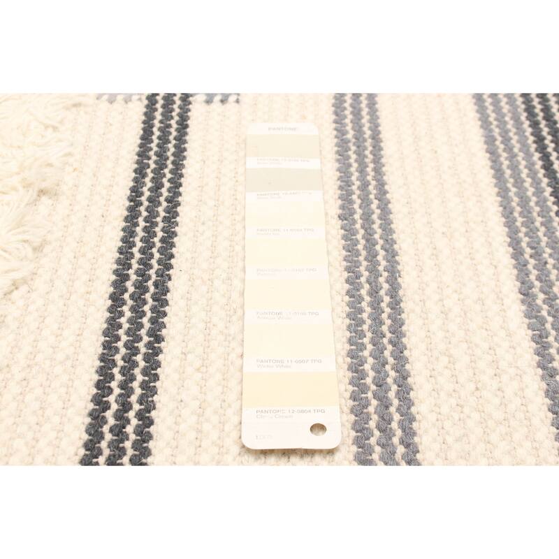 ECARPETGALLERY Hand Tufted Timeless Cream Wool Rug - 5'2 x 8'2