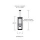preview thumbnail 5 of 8, 11" W x 28.5" H 4-Light Outdoor Rectangular Hanging Lantern with Clear Glass - 11"W x 28.5"H