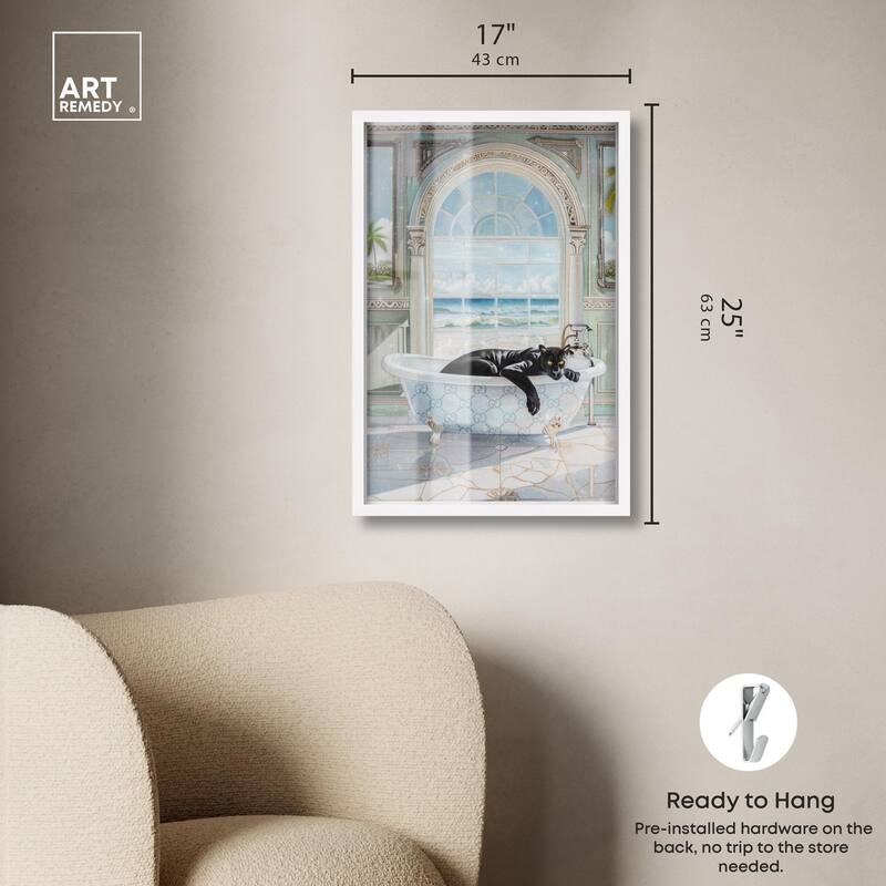 Panther Arch Bathroom Glam Shadowbox by Art Remedy