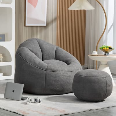 Padding Compressed Bean Bag With Footrest