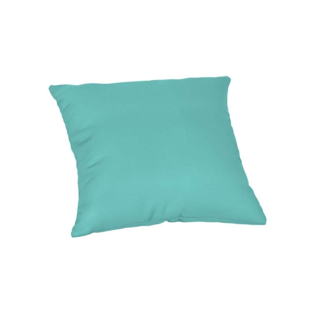 Sunbrella Solid Fabric 1-Piece Indoor/Outdoor Square Throw Pillow, 15"W x 15"L