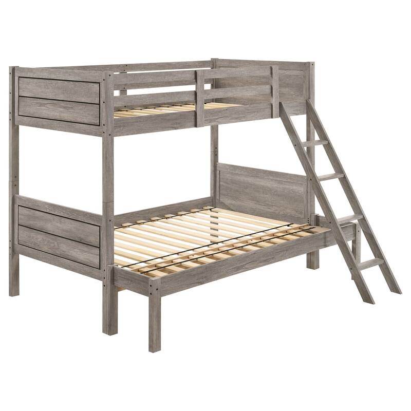 Ryder Weathered Taupe Wood Frame Bunk Bed