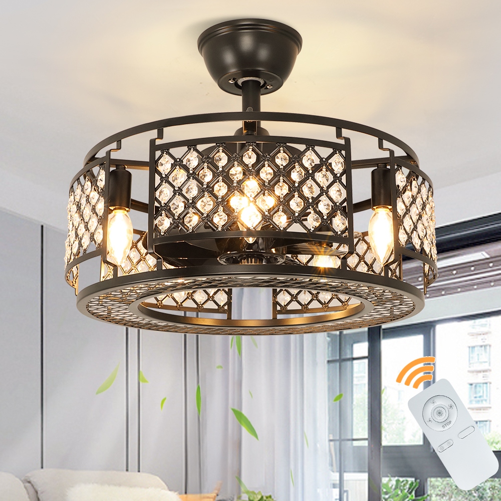 Flush mount crystal ceiling fan clearance