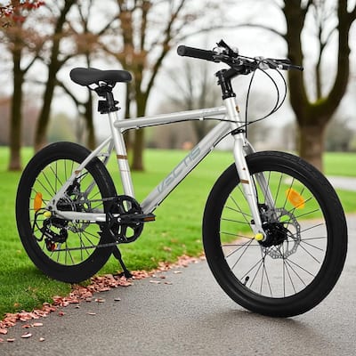 20 Inch Kids Road Bike, Boys & Girls Bicycle Ages 6-12, 7-Speed Steel Frame with Dual Disc Brakes