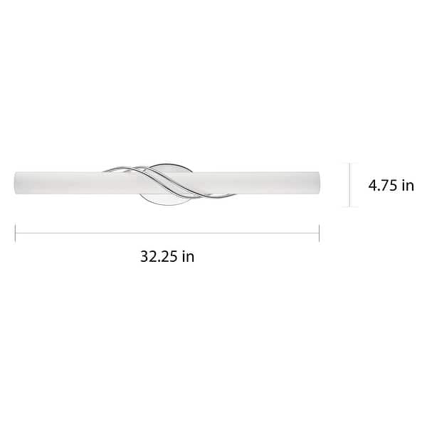 Porch & Den Blaylock Polished Chrome LED light Vanity Light - Polished Chrome