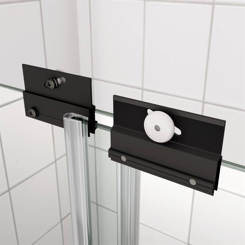 Bathroom Shower Sliding Door with 1/4" Tempered Glass