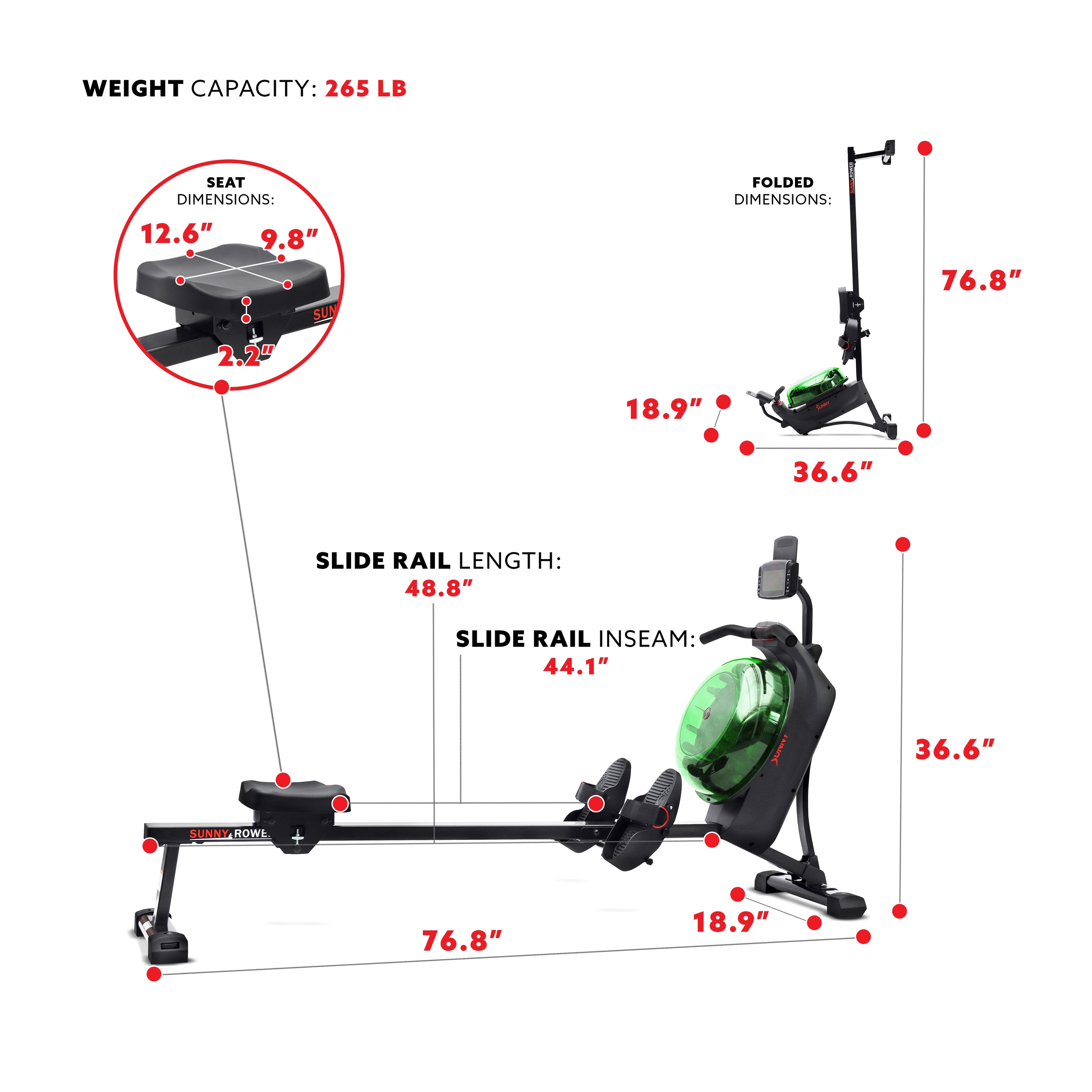 Marnur water rowing machine best sale