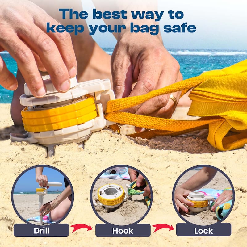 Diggo Dog Stake Beach Anchor - Dog Beach Essentials for All Dog Sizes - 1pc