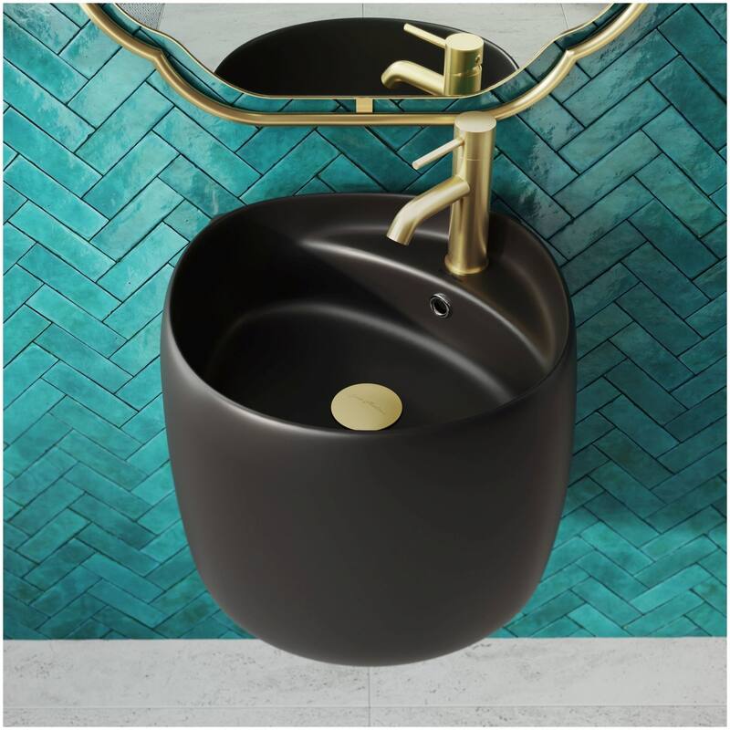 Swiss Madison SM-WS324 Ivy 18-1/2" Square Ceramic Wall Mounted - Matte Black