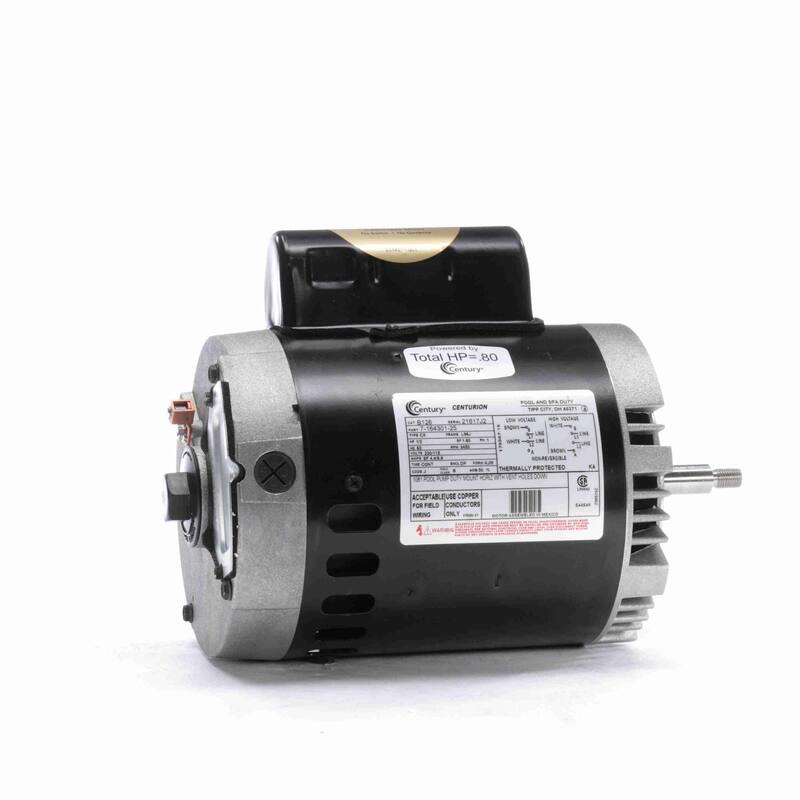 0.5 HP C Face Threaded Shaft Horizontal Pool Pump Motor, 1.60 SF