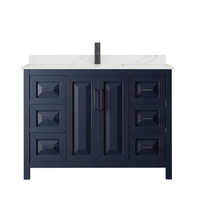 Daria 48-inch Single Vanity, Single Hole Quartz Top