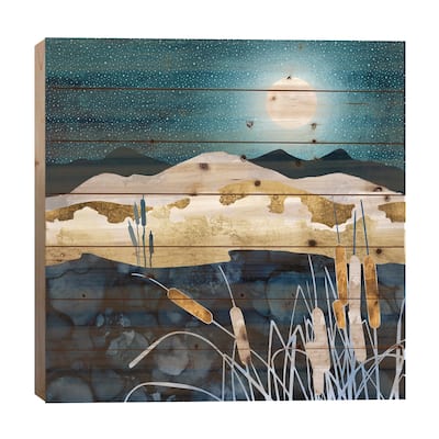 Summer Lake Print On Wood by SpaceFrog Designs - Multi-Color