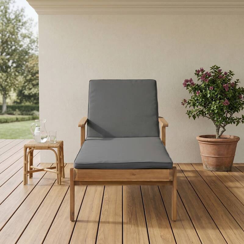 Elegant Rosewood Adjustable Recliner Chair Durable Hardwood - Grey