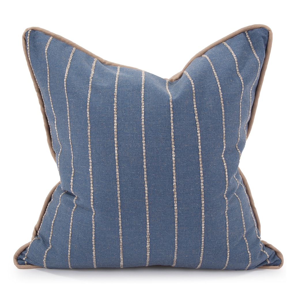 Allan Andrews 24" x 24" Pillow Evie Indigo - Down Insert