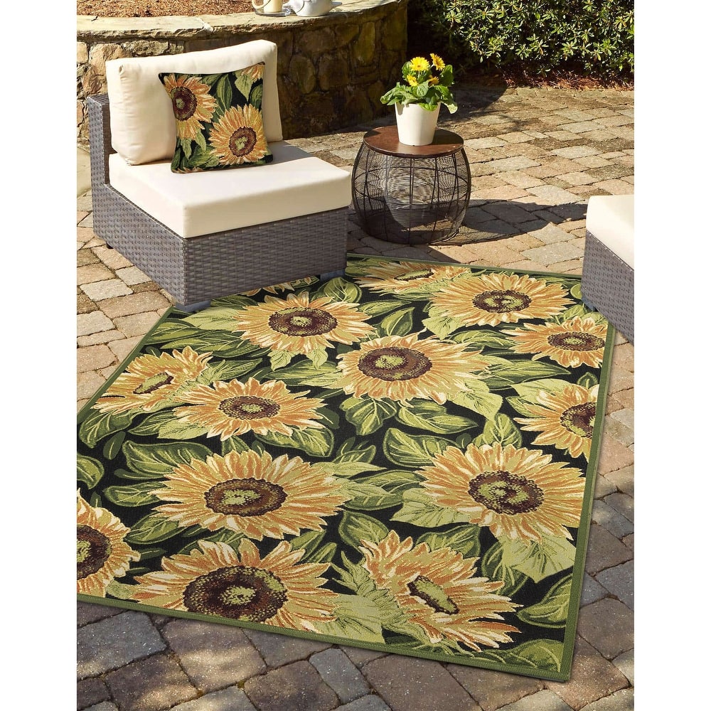 Liora Manne Marina Sunflowers Indoor/Outdoor Rug