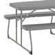 preview thumbnail 14 of 46, Indoor/Outdoor Commercial Grade Kids Folding Picnic Table with Benches - 37.5"D x 32.625"W x 21.5"H